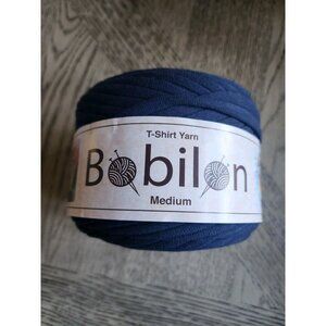 Bobilon Yarn T-shirt Yarn Medium 7-9mm Navy Blue New 110 Yards